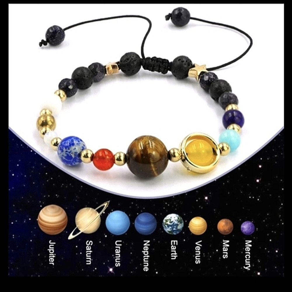 Solar System Bracelet Teacher Gifts Gift For Teen Natural Stone Chakra Bracelets
